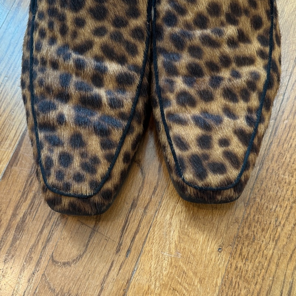 Frame Ponyhair Leopard Print Loafers - Picture 3 of 6